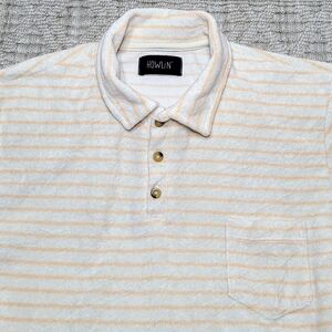 Howlin' Polo Shirt Mens Large Terry Cloth Pocket Made In Belgium